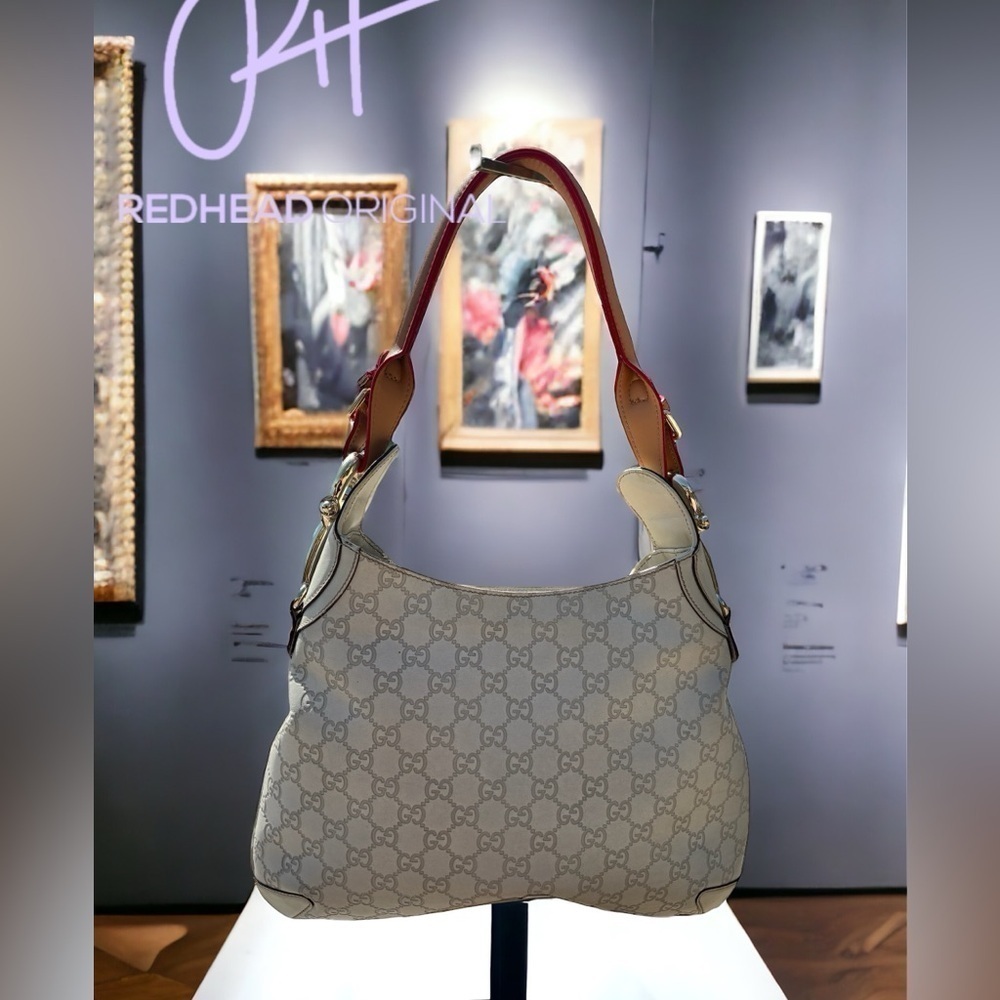 Authentic bone white Gucci Guccisima  hobo. EUC after market strap, clean inside